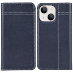GEBEI Custodia per telefono in pelle a conchiglia orizzontale a grana fine, For iPhone 13