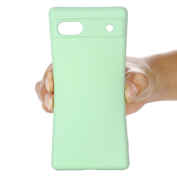 Custodia per telefono antiurto in silicone liquido di colore puro, For Google Pixel 7a