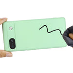Custodia per telefono antiurto in silicone liquido di colore puro, For Google Pixel 7a