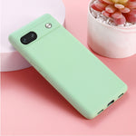 Custodia per telefono antiurto in silicone liquido di colore puro, For Google Pixel 7a