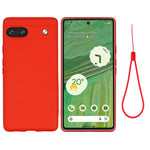 Custodia per telefono antiurto in silicone liquido di colore puro, For Google Pixel 7a