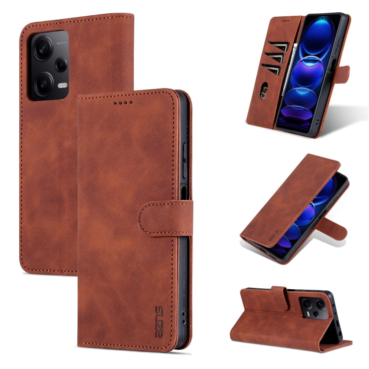 AZNS Skin Feel Calf Texture Flip Custodia in pelle per telefono, For Xiaomi Redmi Note 12 5G Global, For Xiaomi Redmi Note 12 Pro 5G Global, For Xiaomi Redmi Note 12 Pro+ 5G Global