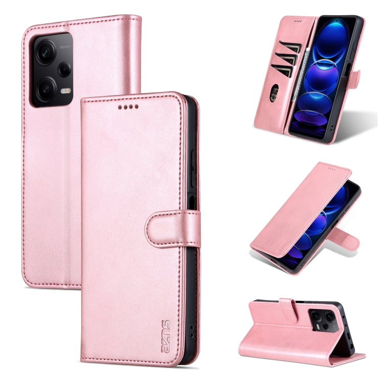 AZNS Skin Feel Calf Texture Flip Custodia in pelle per telefono, For Xiaomi Redmi Note 12 5G Global, For Xiaomi Redmi Note 12 Pro 5G Global, For Xiaomi Redmi Note 12 Pro+ 5G Global