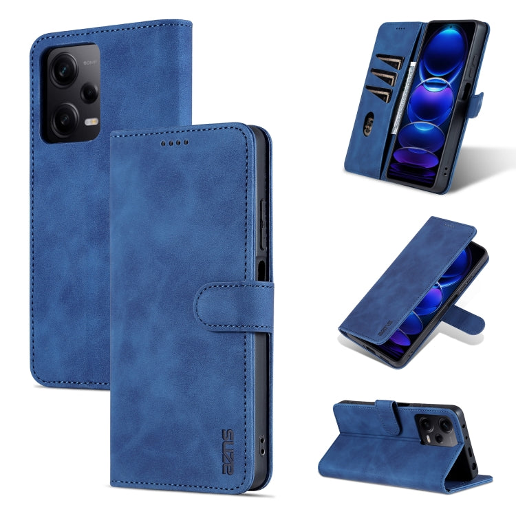 AZNS Skin Feel Calf Texture Flip Custodia in pelle per telefono, For Xiaomi Redmi Note 12 5G Global, For Xiaomi Redmi Note 12 Pro 5G Global, For Xiaomi Redmi Note 12 Pro+ 5G Global