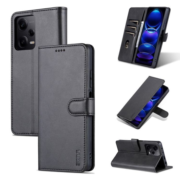 AZNS Skin Feel Calf Texture Flip Custodia in pelle per telefono, For Xiaomi Redmi Note 12 5G Global, For Xiaomi Redmi Note 12 Pro 5G Global, For Xiaomi Redmi Note 12 Pro+ 5G Global
