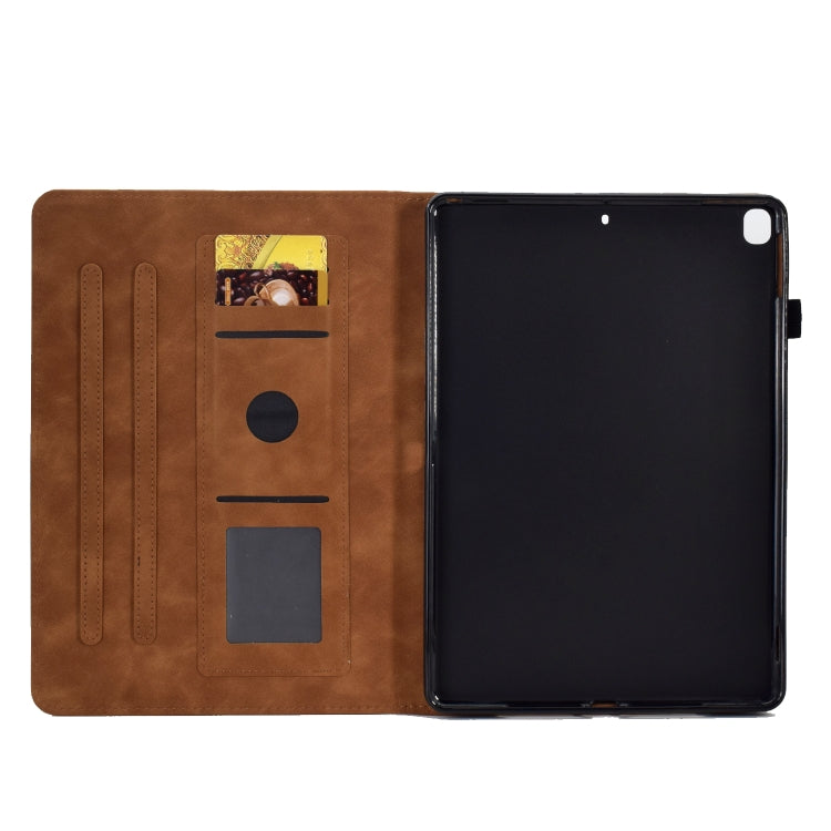 Custodia Smart Tablet in pelle goffrata farfalla peonia, For iPad 10.2 2020/2019 / Air 10.5 2019, For iPad 2025 / 2022, For iPad Air / Air 2 / 9.7 2017 / 9.7 2018, For iPad mini 2024 / mini 6