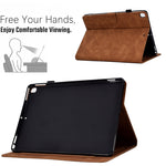 Custodia Smart Tablet in pelle goffrata farfalla peonia, For iPad 10.2 2020/2019 / Air 10.5 2019, For iPad 2025 / 2022, For iPad Air / Air 2 / 9.7 2017 / 9.7 2018, For iPad mini 2024 / mini 6