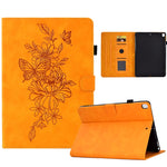 Custodia Smart Tablet in pelle goffrata farfalla peonia, For iPad 10.2 2020/2019 / Air 10.5 2019, For iPad 2025 / 2022, For iPad Air / Air 2 / 9.7 2017 / 9.7 2018, For iPad mini 2024 / mini 6