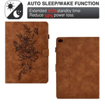 Custodia Smart Tablet in pelle goffrata farfalla peonia, For iPad mini 5 / 4 / 3 / 2 / 1, For iPad Pro 11 2020/2018 / Air 10.9 2020