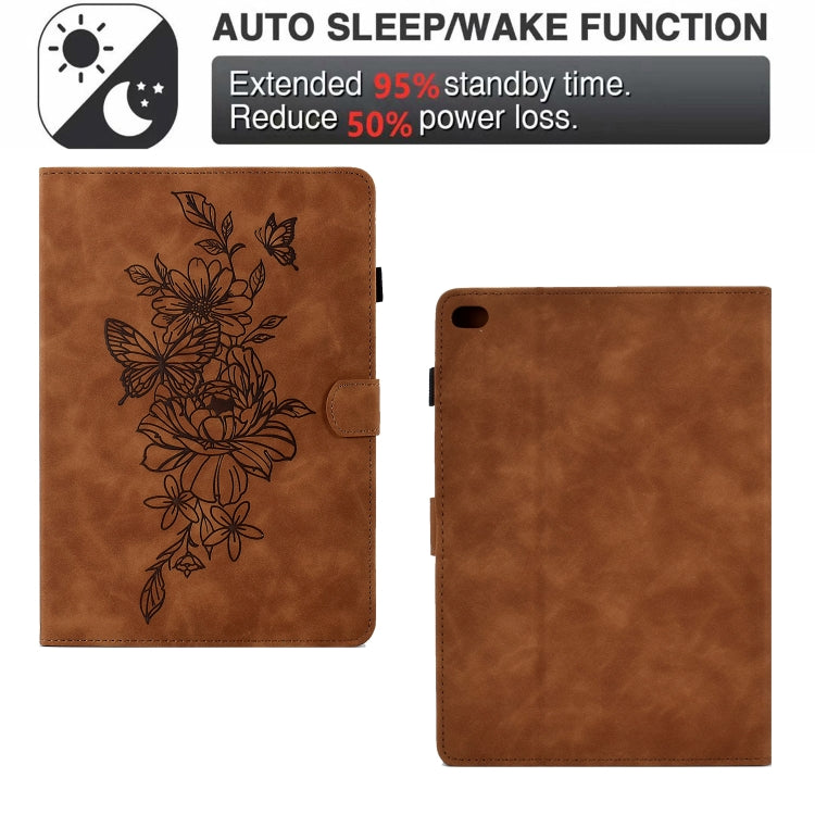 Custodia Smart Tablet in pelle goffrata farfalla peonia, For iPad mini 5 / 4 / 3 / 2 / 1, For iPad Pro 11 2020/2018 / Air 10.9 2020
