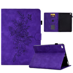 Custodia Smart Tablet in pelle goffrata farfalla peonia, For iPad mini 5 / 4 / 3 / 2 / 1, For iPad Pro 11 2020/2018 / Air 10.9 2020