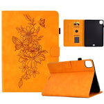 Custodia Smart Tablet in pelle goffrata farfalla peonia, For iPad mini 5 / 4 / 3 / 2 / 1, For iPad Pro 11 2020/2018 / Air 10.9 2020