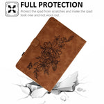 Custodia Smart Tablet in pelle goffrata farfalla peonia, For Amazon Kindle 11th 2024 / 2022, For Amazon Kindle Fire HD10 2021, For Amazon Kindle Fire HD8 2022, For Amazon Kindle Fire HD8 2018/2017/2016
