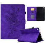 Custodia Smart Tablet in pelle goffrata farfalla peonia, For Amazon Kindle 11th 2024 / 2022, For Amazon Kindle Fire HD10 2021, For Amazon Kindle Fire HD8 2022, For Amazon Kindle Fire HD8 2018/2017/2016