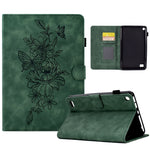Custodia Smart Tablet in pelle goffrata farfalla peonia, For Amazon Kindle Fire HD8 2020, For Amazon Kindle Fire 7 2019/2017/2015, For Amazon Kindle Fire 7 2022, For Amazon Kindle Paperwhite 4/3/2/1
