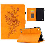 Custodia Smart Tablet in pelle goffrata farfalla peonia, For Amazon Kindle Fire HD8 2020, For Amazon Kindle Fire 7 2019/2017/2015, For Amazon Kindle Fire 7 2022, For Amazon Kindle Paperwhite 4/3/2/1