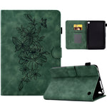 Custodia Smart Tablet in pelle goffrata farfalla peonia, For Amazon Kindle Fire HD8 2020, For Amazon Kindle Fire 7 2019/2017/2015, For Amazon Kindle Fire 7 2022, For Amazon Kindle Paperwhite 4/3/2/1