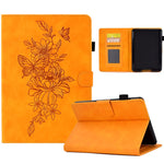 Custodia Smart Tablet in pelle goffrata farfalla peonia, For Amazon Kindle Fire HD8 2020, For Amazon Kindle Fire 7 2019/2017/2015, For Amazon Kindle Fire 7 2022, For Amazon Kindle Paperwhite 4/3/2/1