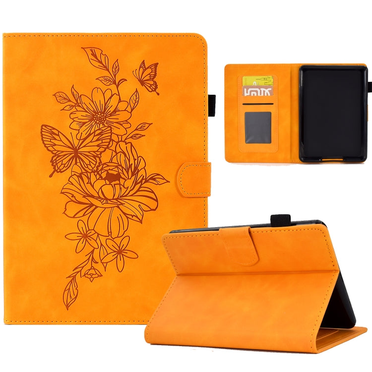 Custodia Smart Tablet in pelle goffrata farfalla peonia, For Amazon Kindle Fire HD8 2020, For Amazon Kindle Fire 7 2019/2017/2015, For Amazon Kindle Fire 7 2022, For Amazon Kindle Paperwhite 4/3/2/1