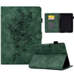 Custodia Smart Tablet in pelle goffrata farfalla peonia, For Amazon Kindle Paperwhite 5