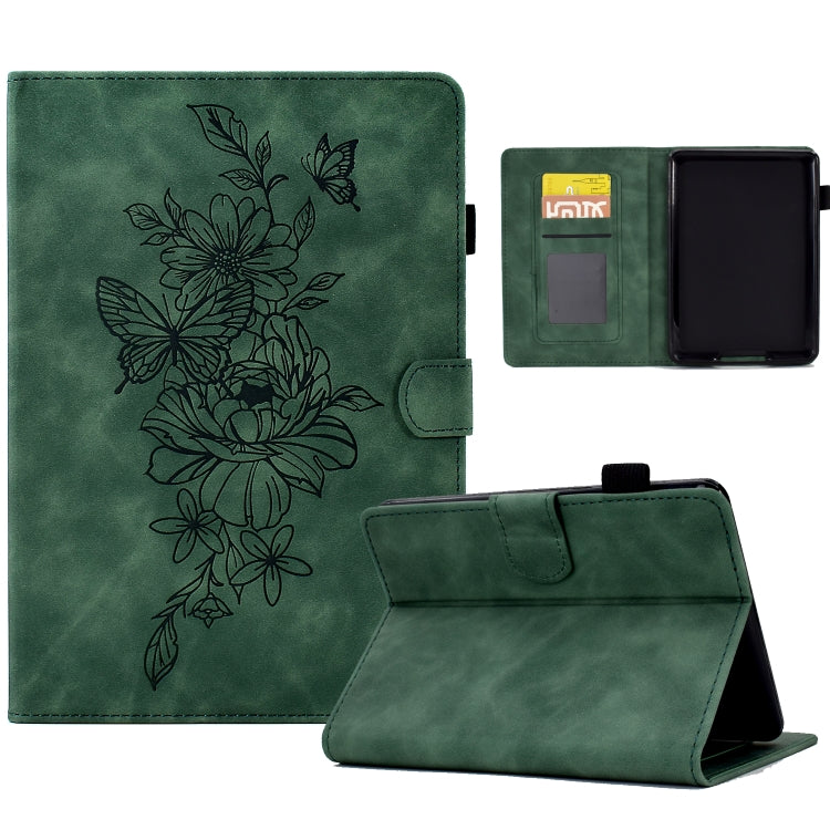 Custodia Smart Tablet in pelle goffrata farfalla peonia, For Amazon Kindle Paperwhite 5