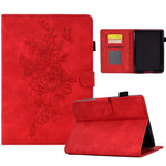 Custodia Smart Tablet in pelle goffrata farfalla peonia, For Amazon Kindle Paperwhite 5