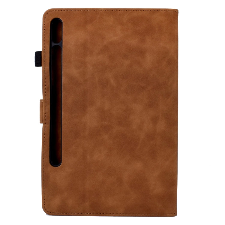 Custodia Smart Tablet in pelle goffrata farfalla peonia, For Samsung Galaxy Tab S7 / S8, For Samsung Galaxy Tab A8 10.5 2021 X205, For Samsung Galaxy Tab S6 Lite P610, For Samsung Galaxy Tab A7 10.4 2020 T500