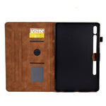 Custodia Smart Tablet in pelle goffrata farfalla peonia, For Samsung Galaxy Tab S7 / S8, For Samsung Galaxy Tab A8 10.5 2021 X205, For Samsung Galaxy Tab S6 Lite P610, For Samsung Galaxy Tab A7 10.4 2020 T500