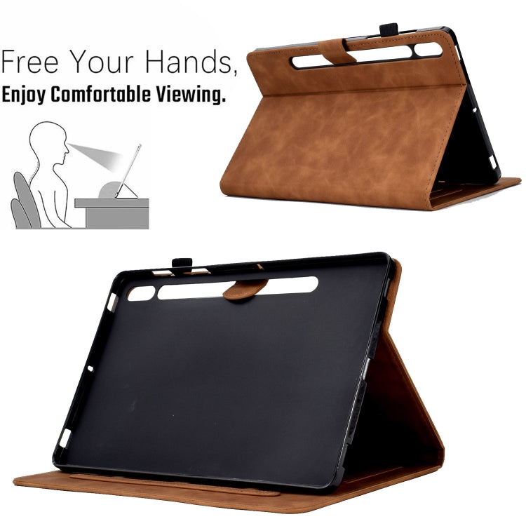 Custodia Smart Tablet in pelle goffrata farfalla peonia, For Samsung Galaxy Tab S7 / S8, For Samsung Galaxy Tab A8 10.5 2021 X205, For Samsung Galaxy Tab S6 Lite P610, For Samsung Galaxy Tab A7 10.4 2020 T500