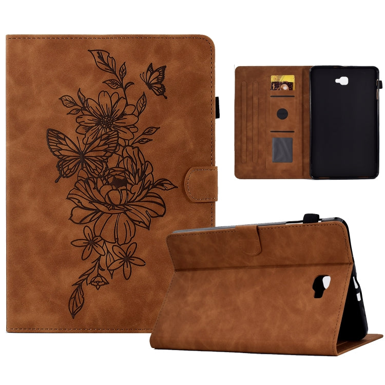 Custodia Smart Tablet in pelle goffrata farfalla peonia, For Samsung Galaxy Tab A 10.1 2016 T580, For Lenovo Tab M10 Gen 2, For Lenovo Tab M10 Plus, For Lenovo Tab M10 Plus 3rd Gen