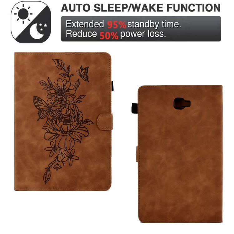 Custodia Smart Tablet in pelle goffrata farfalla peonia, For Samsung Galaxy Tab A 10.1 2016 T580, For Lenovo Tab M10 Gen 2, For Lenovo Tab M10 Plus, For Lenovo Tab M10 Plus 3rd Gen