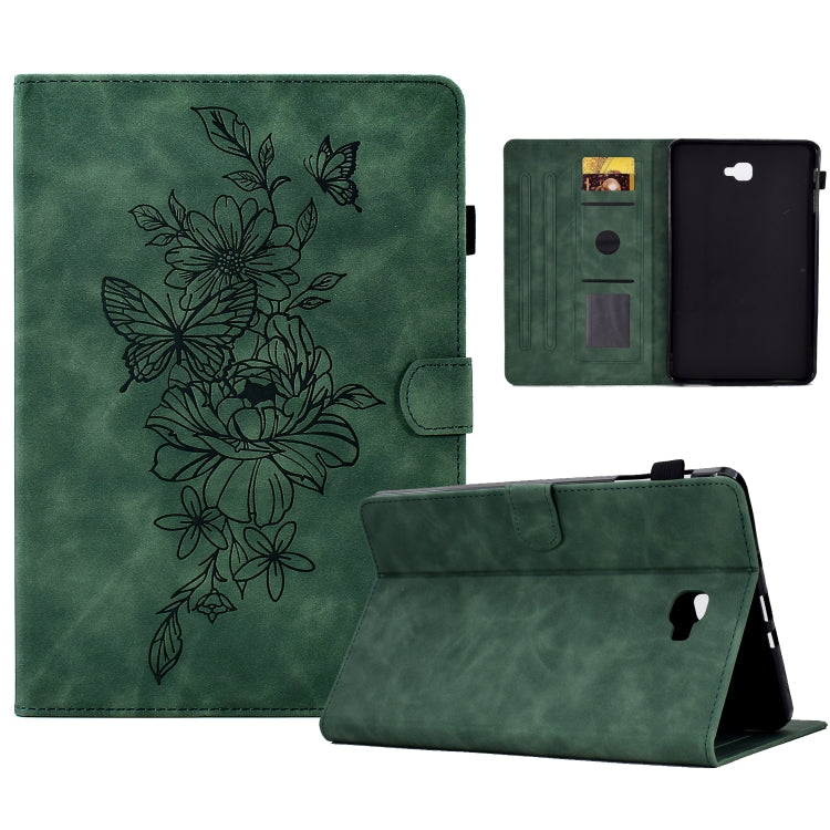 Custodia Smart Tablet in pelle goffrata farfalla peonia, For Samsung Galaxy Tab A 10.1 2016 T580, For Lenovo Tab M10 Gen 2, For Lenovo Tab M10 Plus, For Lenovo Tab M10 Plus 3rd Gen