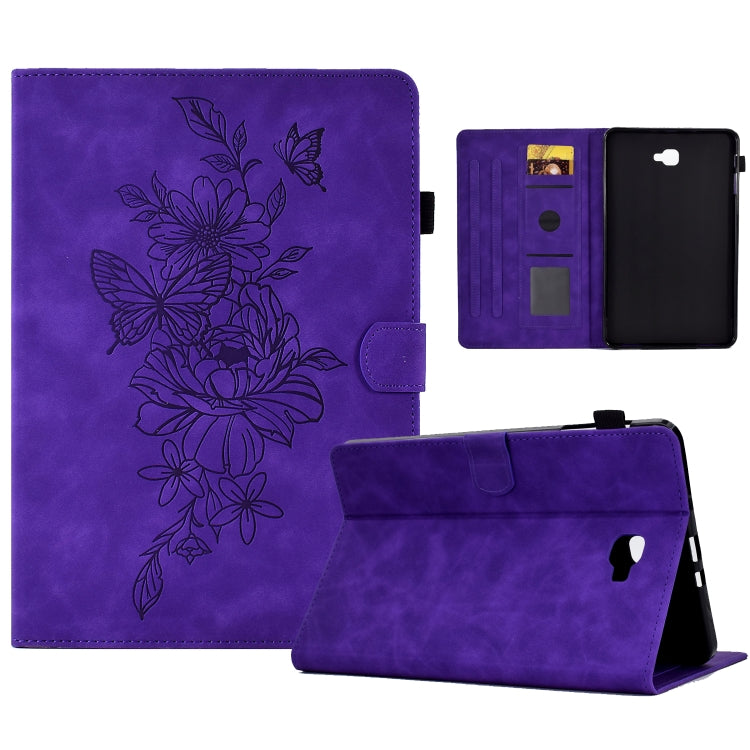 Custodia Smart Tablet in pelle goffrata farfalla peonia, For Samsung Galaxy Tab A 10.1 2016 T580, For Lenovo Tab M10 Gen 2, For Lenovo Tab M10 Plus, For Lenovo Tab M10 Plus 3rd Gen