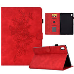Custodia Smart Tablet in pelle goffrata farfalla peonia, For Samsung Galaxy Tab A 10.1 2016 T580, For Lenovo Tab M10 Gen 2, For Lenovo Tab M10 Plus, For Lenovo Tab M10 Plus 3rd Gen
