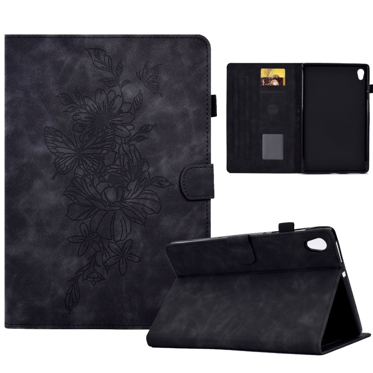 Custodia Smart Tablet in pelle goffrata farfalla peonia, For Samsung Galaxy Tab A 10.1 2016 T580, For Lenovo Tab M10 Gen 2, For Lenovo Tab M10 Plus, For Lenovo Tab M10 Plus 3rd Gen