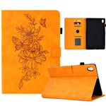 Custodia Smart Tablet in pelle goffrata farfalla peonia, For Samsung Galaxy Tab A 10.1 2016 T580, For Lenovo Tab M10 Gen 2, For Lenovo Tab M10 Plus, For Lenovo Tab M10 Plus 3rd Gen