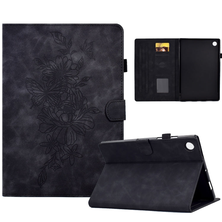 Custodia Smart Tablet in pelle goffrata farfalla peonia, For Samsung Galaxy Tab A 10.1 2016 T580, For Lenovo Tab M10 Gen 2, For Lenovo Tab M10 Plus, For Lenovo Tab M10 Plus 3rd Gen