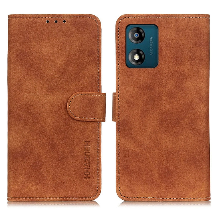 KHAZNEH Custodia per telefono in pelle a conchiglia con texture retrò, For Motorola Moto E13 4G 2023, For Motorola Moto G53 5G, For OnePlus 11 5G, For OnePlus Nord CE 3 Lite