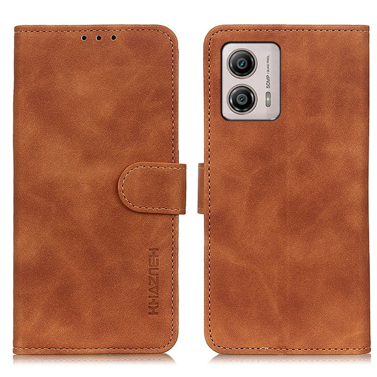 KHAZNEH Custodia per telefono in pelle a conchiglia con texture retrò, For Motorola Moto E13 4G 2023, For Motorola Moto G53 5G, For OnePlus 11 5G, For OnePlus Nord CE 3 Lite