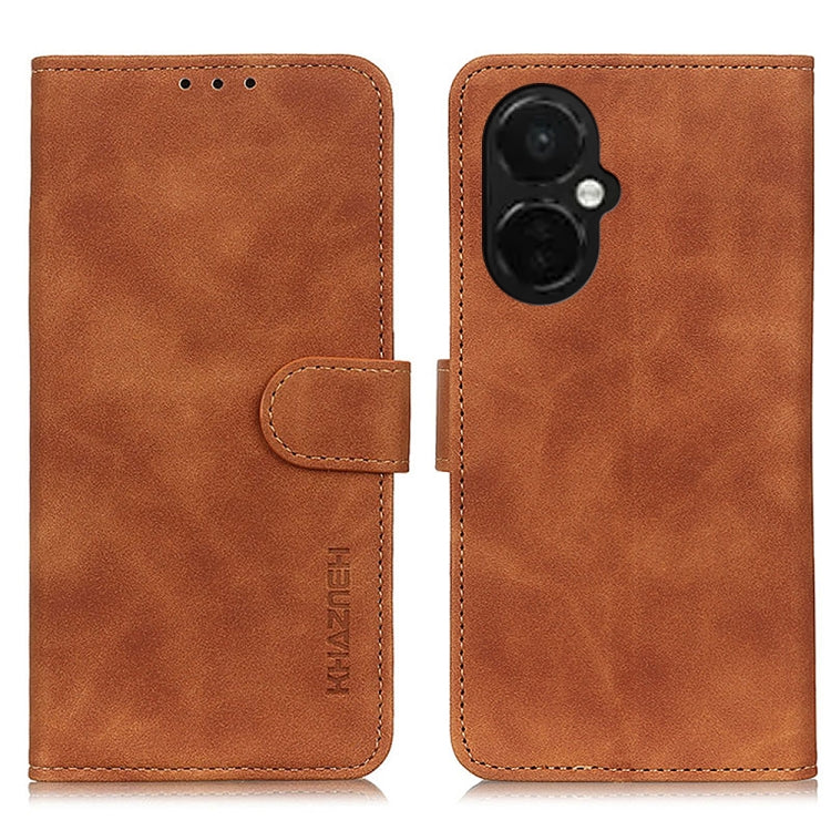 KHAZNEH Custodia per telefono in pelle a conchiglia con texture retrò, For Motorola Moto E13 4G 2023, For Motorola Moto G53 5G, For OnePlus 11 5G, For OnePlus Nord CE 3 Lite