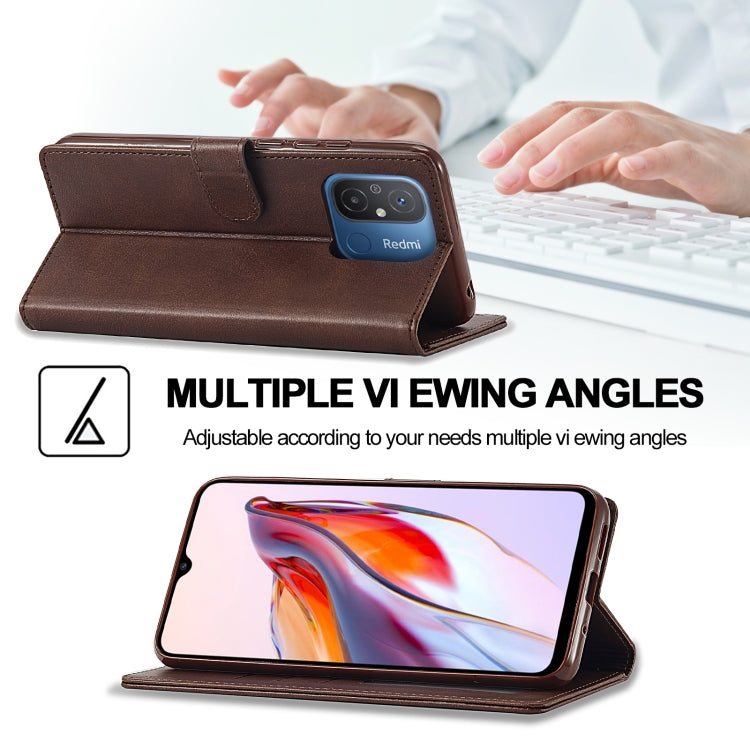 LC.IMEEKE Custodia in pelle a vibrazione orizzontale con struttura in vitello, For Xiaomi Redmi 12C/11A Global, For Xiaomi Redmi Note 12 5G/Poco X5, For Xiaomi Redmi Note 12 Pro 5G/Poco X5 Pro, For Xiaomi Redmi Note 12 Pro+