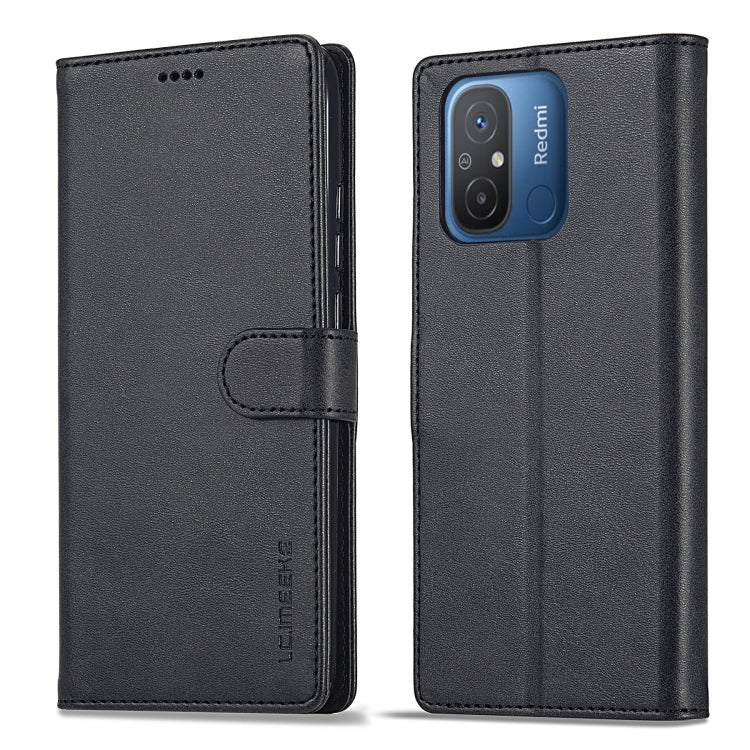 LC.IMEEKE Custodia in pelle a vibrazione orizzontale con struttura in vitello, For Xiaomi Redmi 12C/11A Global, For Xiaomi Redmi Note 12 5G/Poco X5, For Xiaomi Redmi Note 12 Pro 5G/Poco X5 Pro, For Xiaomi Redmi Note 12 Pro+