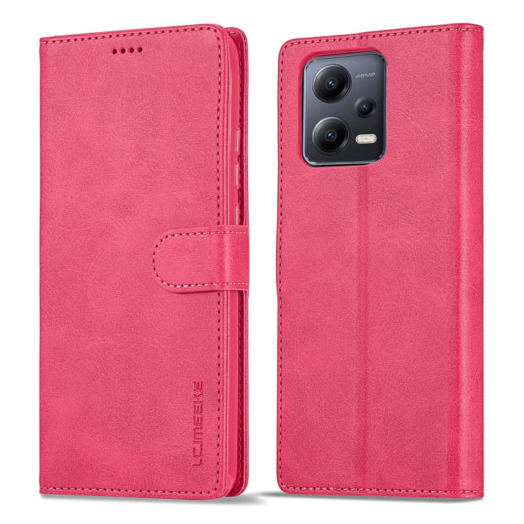 LC.IMEEKE Custodia in pelle a vibrazione orizzontale con struttura in vitello, For Xiaomi Redmi 12C/11A Global, For Xiaomi Redmi Note 12 5G/Poco X5, For Xiaomi Redmi Note 12 Pro 5G/Poco X5 Pro, For Xiaomi Redmi Note 12 Pro+