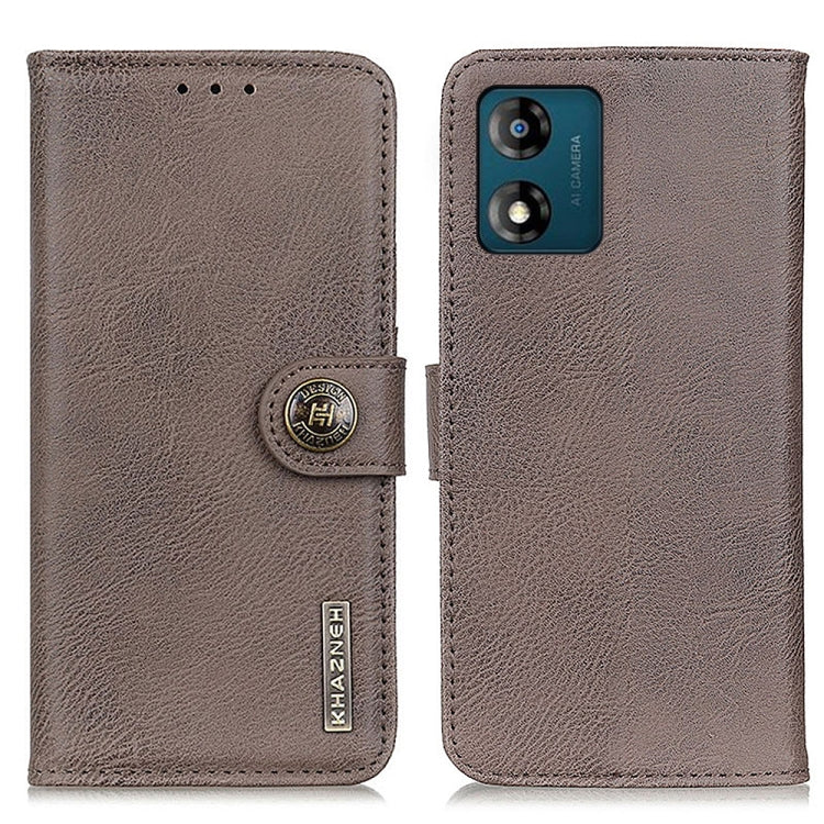 KHAZNEH Custodia per telefono in pelle a conchiglia con trama in pelle bovina, For Motorola Moto E13 4G 2023, For Motorola Moto G53 5G, For OnePlus 11 5G, For OnePlus Nord CE 3 Lite
