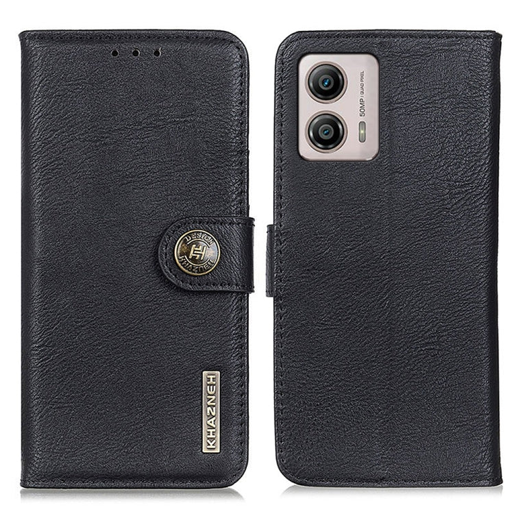 KHAZNEH Custodia per telefono in pelle a conchiglia con trama in pelle bovina, For Motorola Moto E13 4G 2023, For Motorola Moto G53 5G, For OnePlus 11 5G, For OnePlus Nord CE 3 Lite
