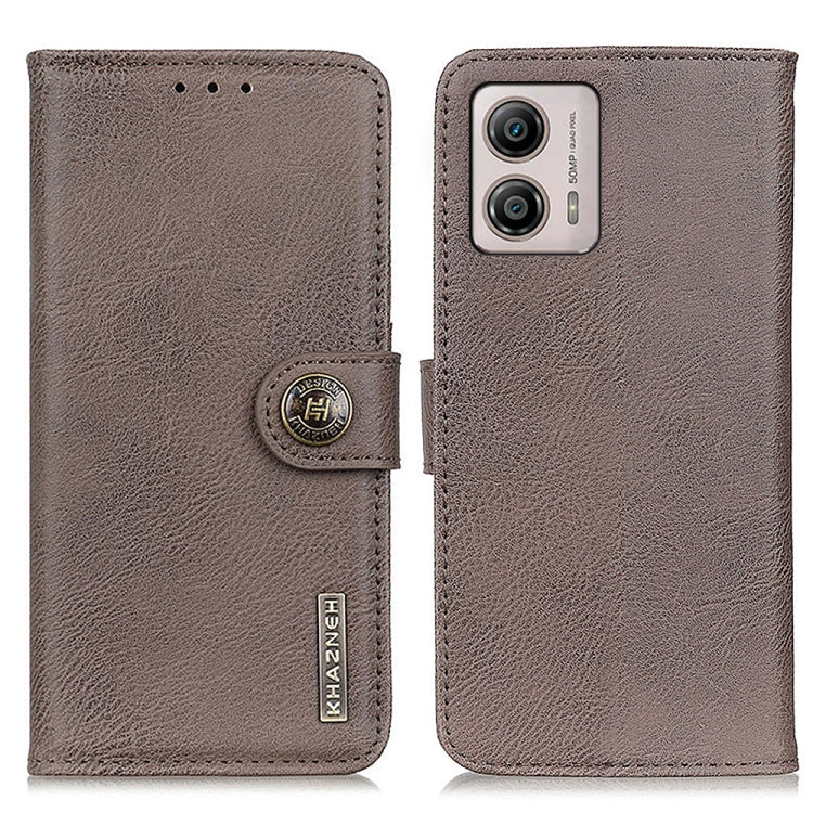 KHAZNEH Custodia per telefono in pelle a conchiglia con trama in pelle bovina, For Motorola Moto E13 4G 2023, For Motorola Moto G53 5G, For OnePlus 11 5G, For OnePlus Nord CE 3 Lite
