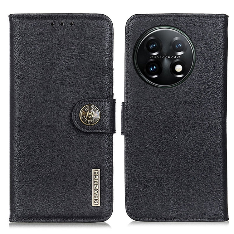 KHAZNEH Custodia per telefono in pelle a conchiglia con trama in pelle bovina, For Motorola Moto E13 4G 2023, For Motorola Moto G53 5G, For OnePlus 11 5G, For OnePlus Nord CE 3 Lite