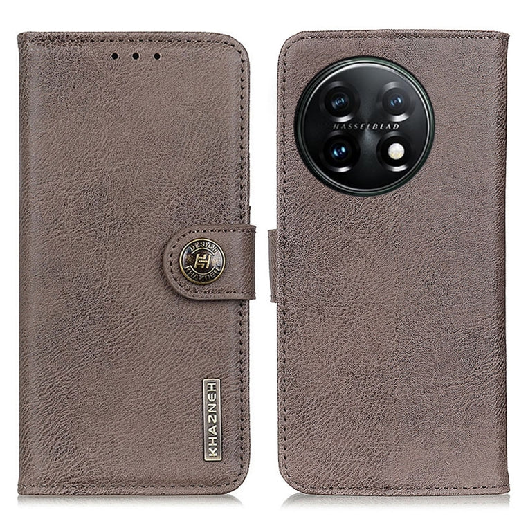 KHAZNEH Custodia per telefono in pelle a conchiglia con trama in pelle bovina, For Motorola Moto E13 4G 2023, For Motorola Moto G53 5G, For OnePlus 11 5G, For OnePlus Nord CE 3 Lite
