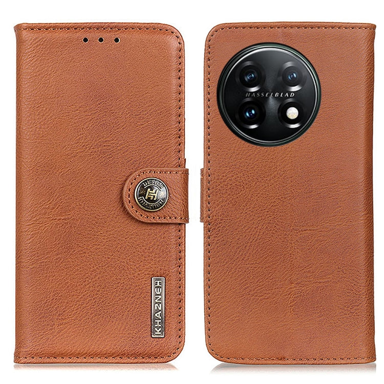 KHAZNEH Custodia per telefono in pelle a conchiglia con trama in pelle bovina, For Motorola Moto E13 4G 2023, For Motorola Moto G53 5G, For OnePlus 11 5G, For OnePlus Nord CE 3 Lite