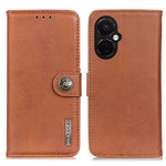 KHAZNEH Custodia per telefono in pelle a conchiglia con trama in pelle bovina, For Motorola Moto E13 4G 2023, For Motorola Moto G53 5G, For OnePlus 11 5G, For OnePlus Nord CE 3 Lite